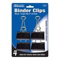 Bazic Products Bazic 262   Large 2" (51mm) Black Binder Clip (4/Pack) Pack of 24 262